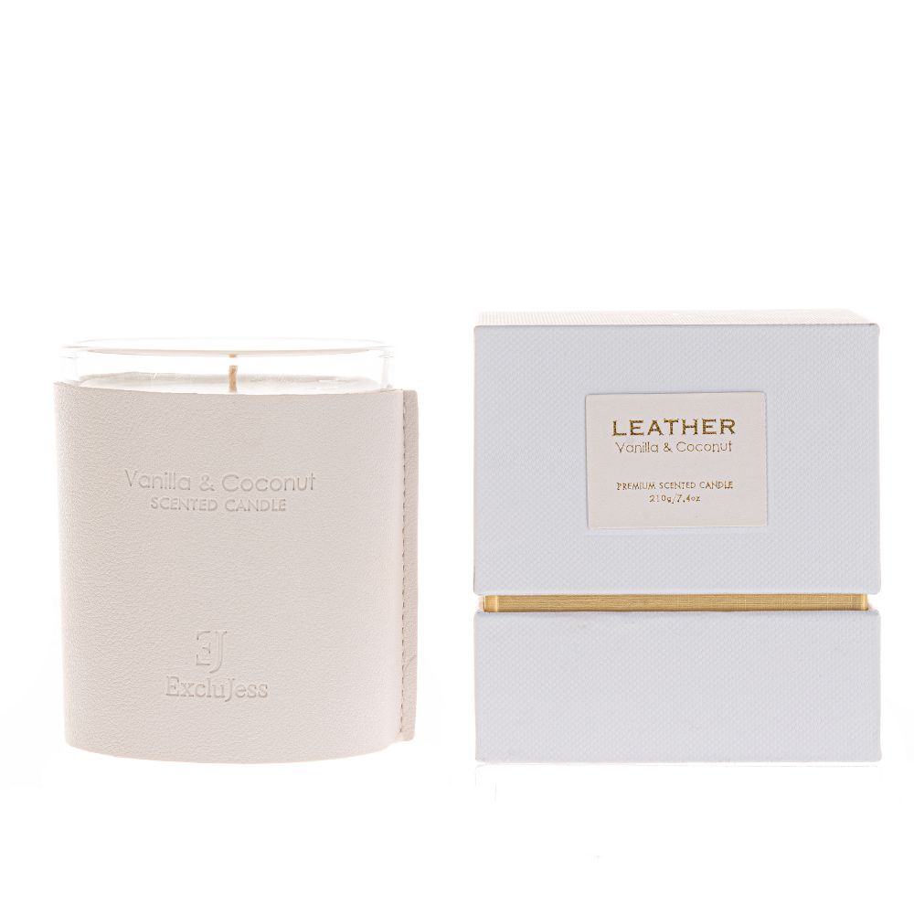 Exclujess leder geurkaars Nordic Pine