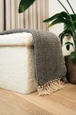 Recycled Cotton Plaid Wafel Blauw