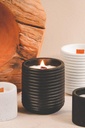 WOODEN WICK KAARS RIBBEL ZWART