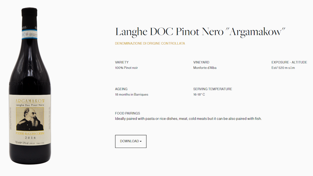 Podere Corsini   Langhe Rosso Pinot Noir 