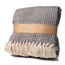 Recycled Cotton Plaid Wafel Blauw