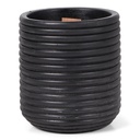 WOODEN WICK KAARS RIBBEL ZWART
