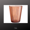 Beker kunststof terracotta x2