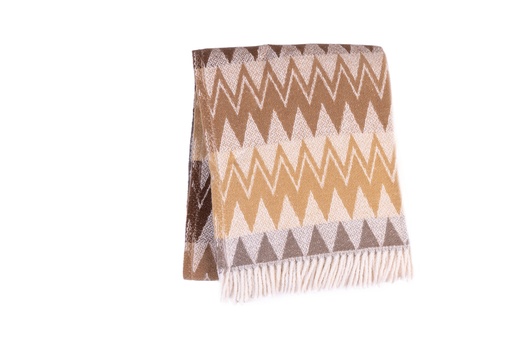 Menza plaid Milano ZigZag Chestnut 140x180