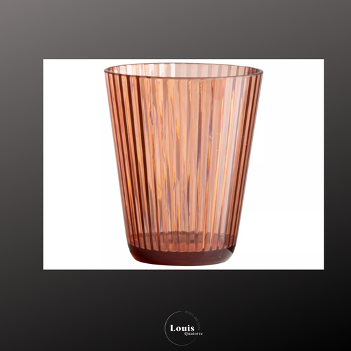 Beker kunststof terracotta x2